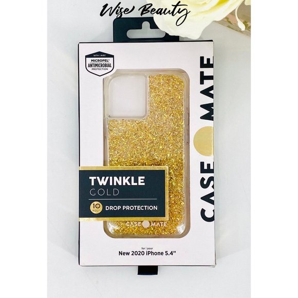 Apple iPhone 5.4" Twinkle Gold Sparkle Phone Case iPhone 12 Mini NEW - Picture 4 of 4